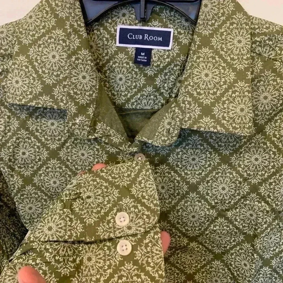 Mens Club Room Refined Woven Button Down NWT - B5 - Picture 3 of 5